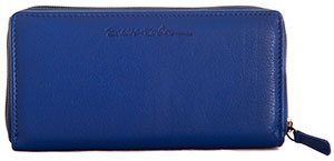 Blue Bertie purse with Card-Guard lining